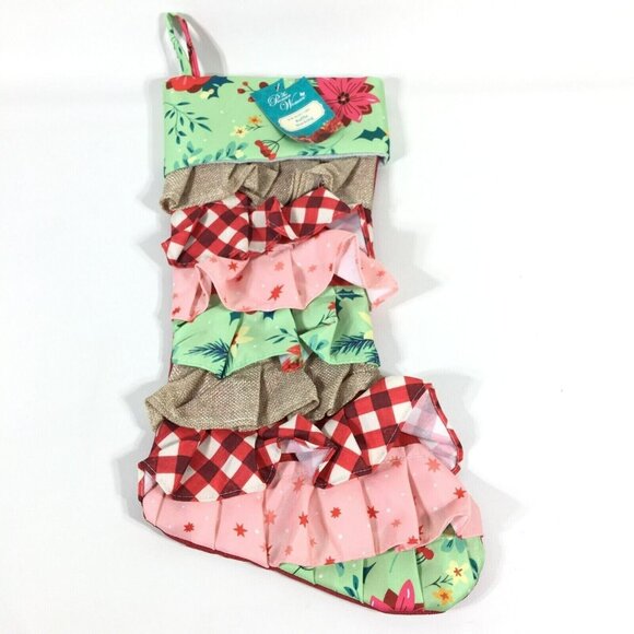The Pioneer Woman 17" Retro Holiday Floral Christmas Stocking Multicolor - Picture 3 of 5